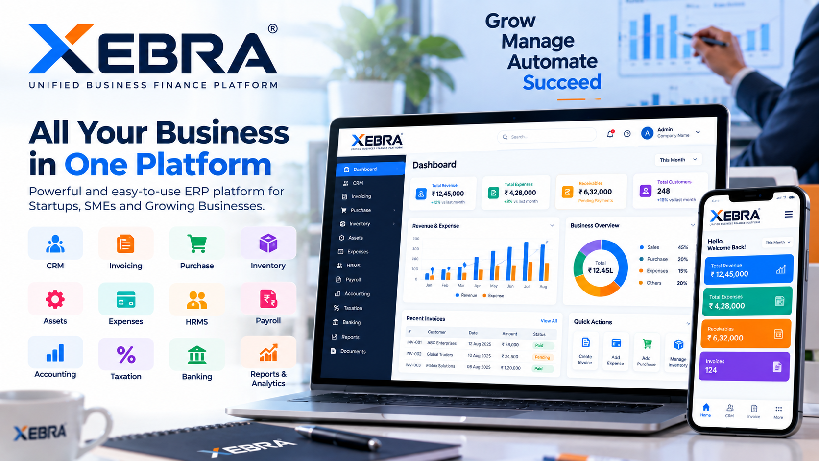Xebra – Business Finance & ERP Platform for MSMEs