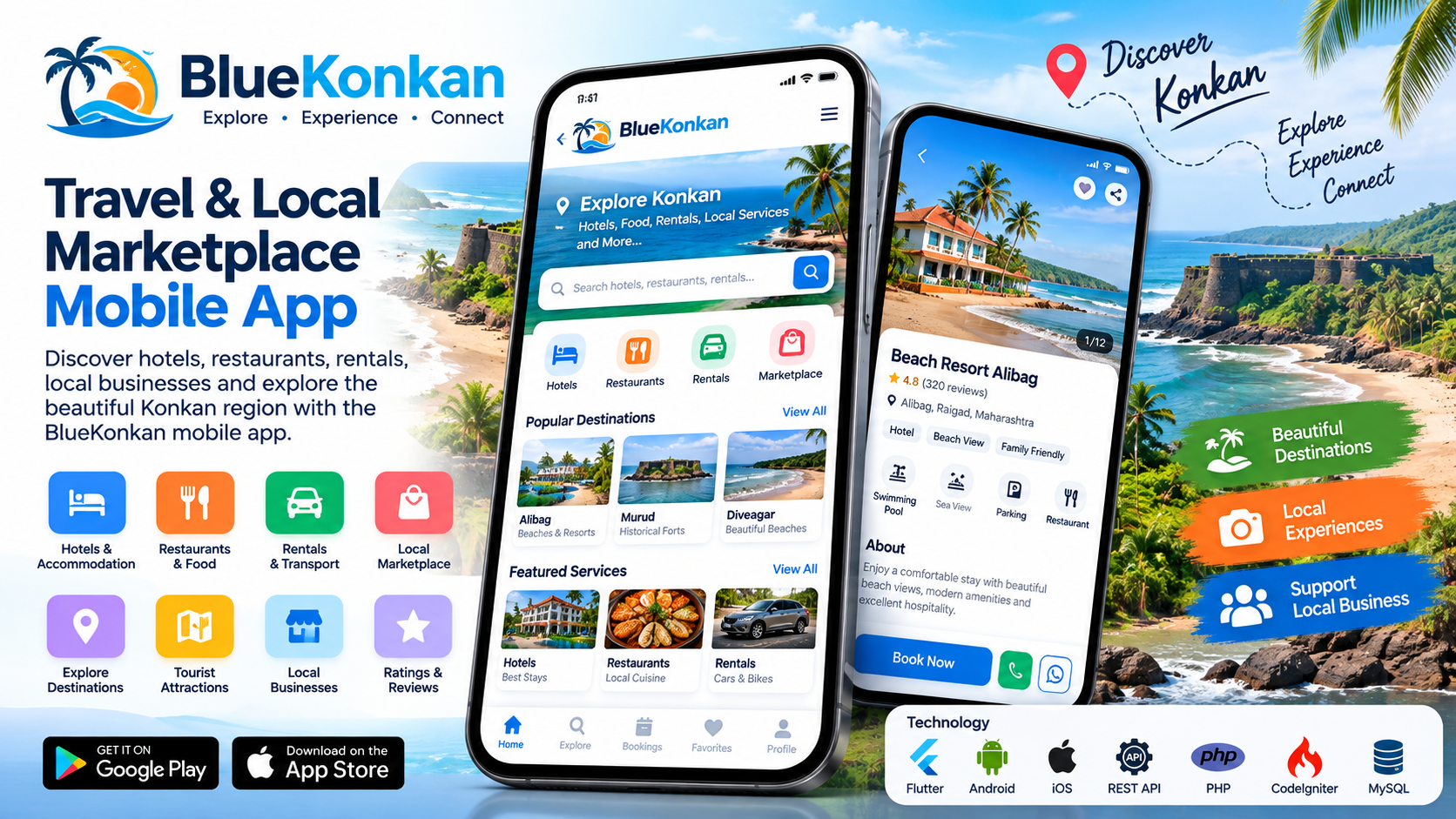 BlueKonkan – Travel & Local Marketplace Mobile App