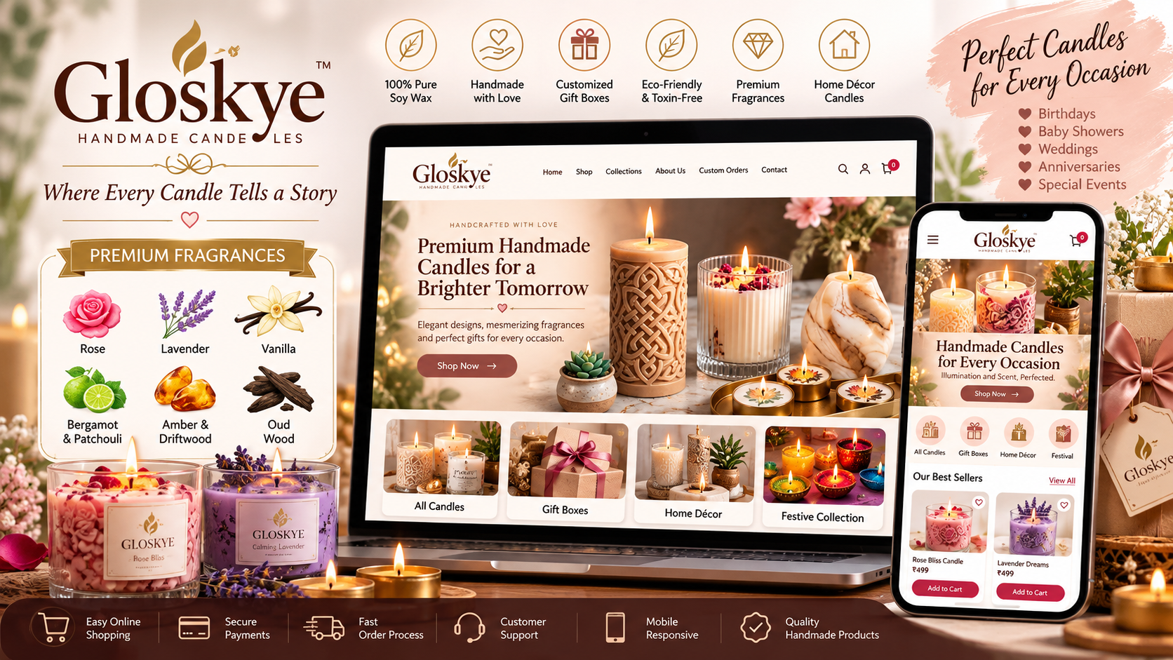 Gloskye – Handmade Candles & Home Décor