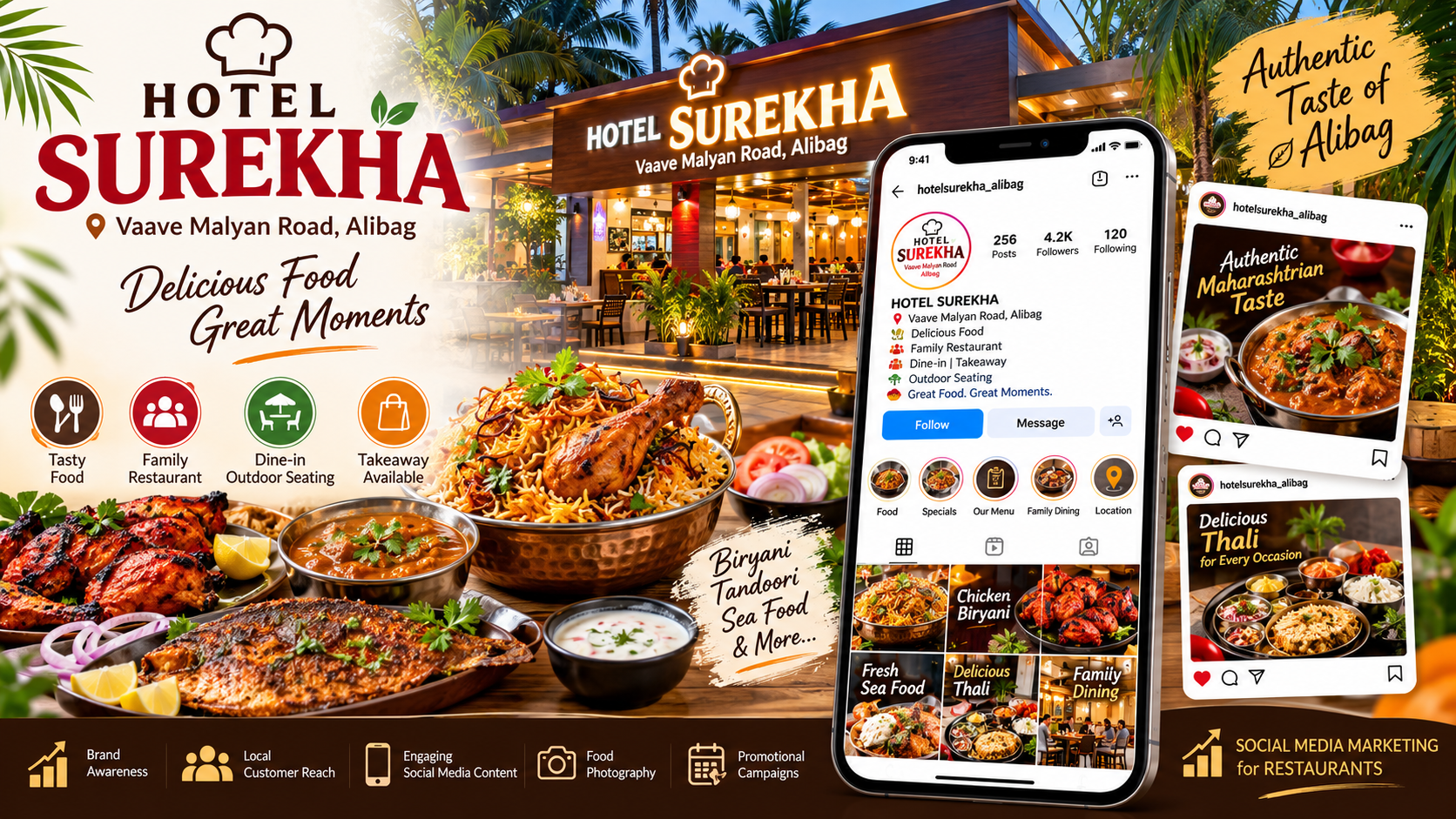 HOTEL SUREKHA – Social Media Marketing & Restaurant Promotion